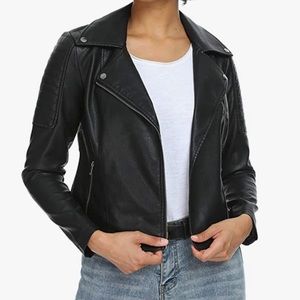 Faux Leather Moto Jacket